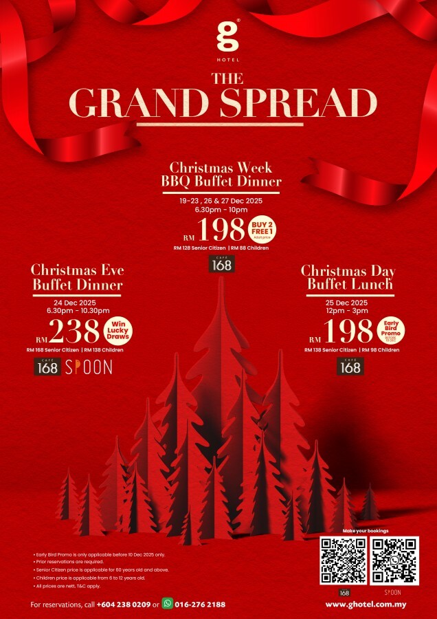 christmas buffet penang g hotel