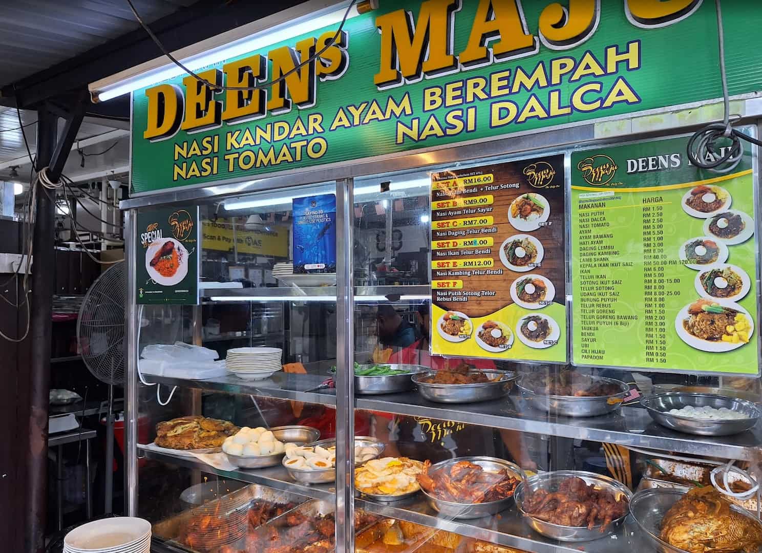 dining spots in penang nasi kandar deen maju
